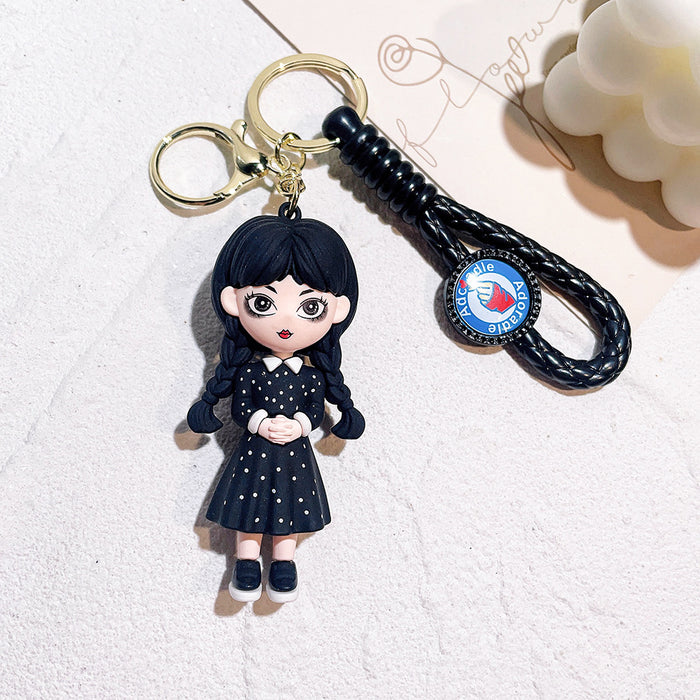 Wholesale Silicone Keychain Doll School Bag Pendant
