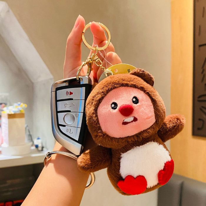 Wholesale Plush Cartoon Doll Keychain JDC-KC-HongL001
