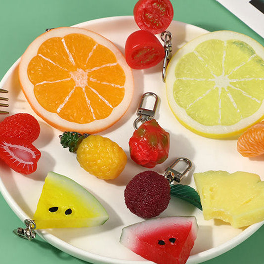 Wholesale Fruity PVC Keychain Chic Decorative Accessory for Bag Charm or Gift MOQ≥2