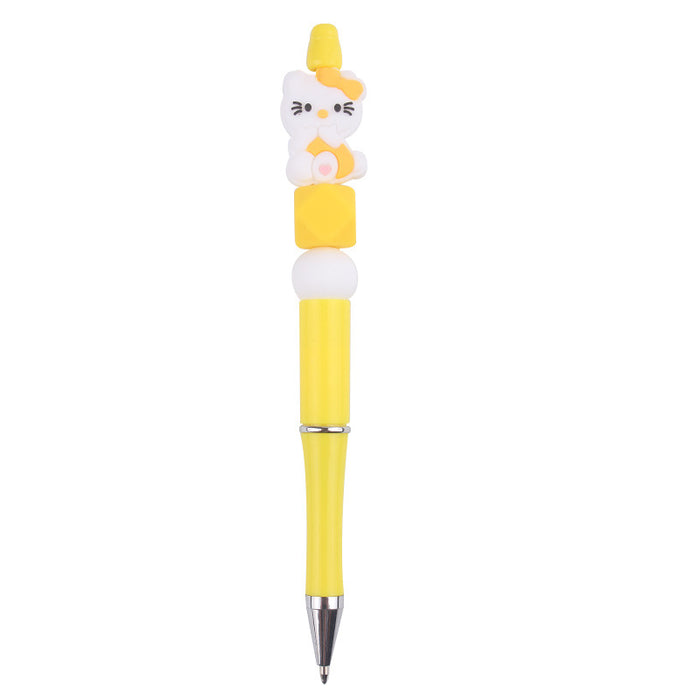 Wholesale Cartoon Silicone Plastic Bead Pen JDC-PN-GuangTian009