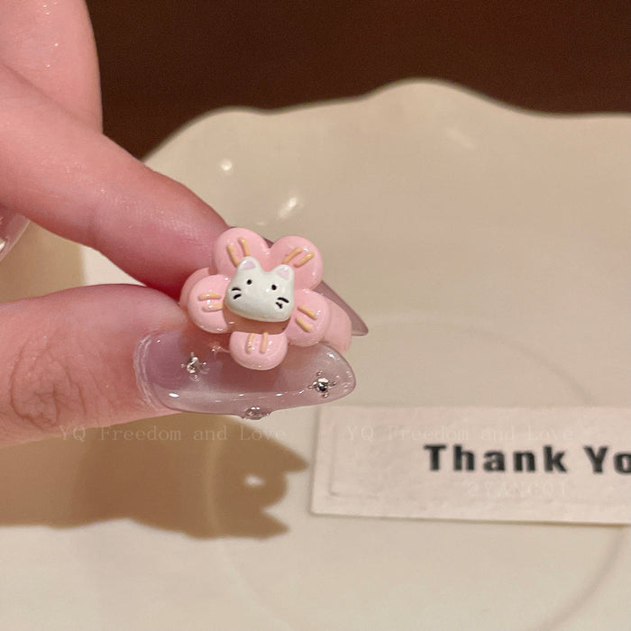 Wholesale Cartoon opening ring, niche creativity, simple personality, fashionable and versatile ring