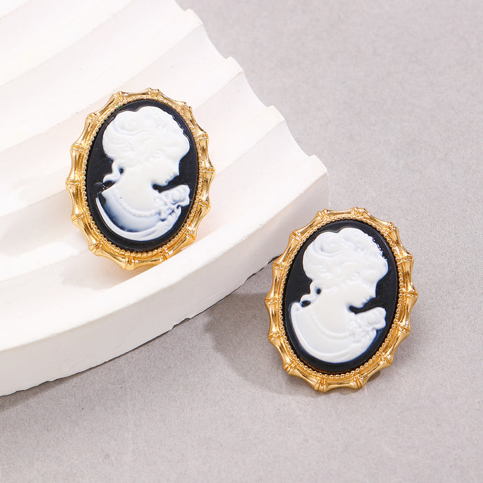 Wholesale Temperament earrings vintage vintage vintage portrait women's accessories