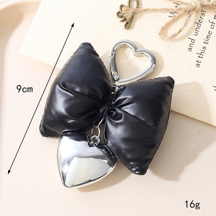 Wholesale Cute leather bow heart keychains
