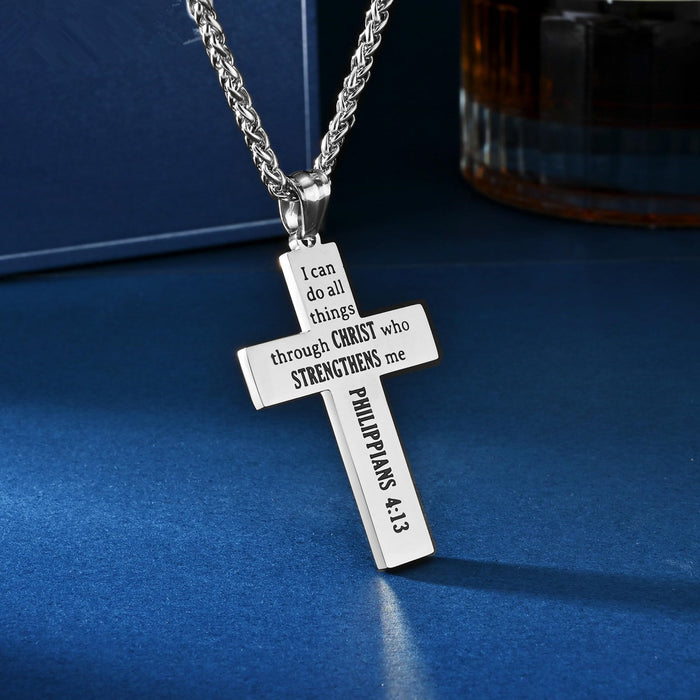 Wholesale Cross Necklace Pendant Men's Stainless Steel Necklace