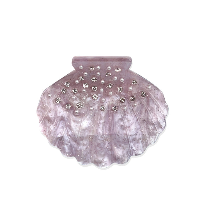 Wholesale Acrylic Hair Claw Clip Shell Design Shiny Pearl Decor Hair Accessory