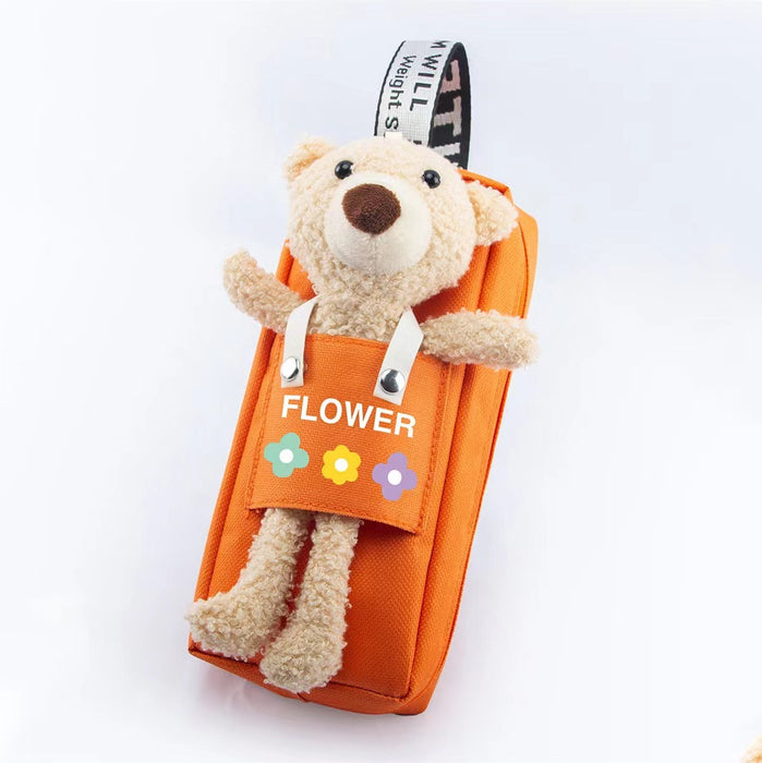 Wholesale Children's Pencil Bags Bear Detachable Double Layer