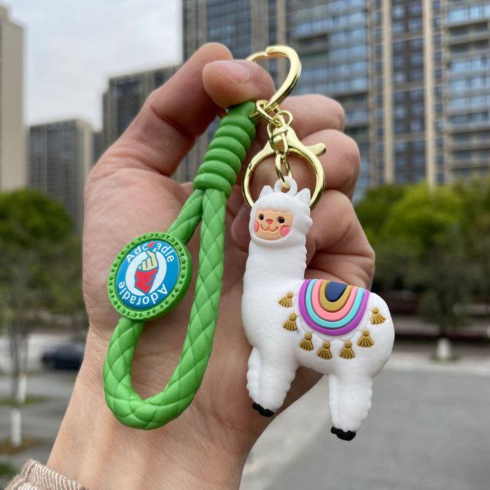 Wholesale Three dimensional soft rubber keychain metal buckle pendant backpack hanging decoration car keychain ring small gift