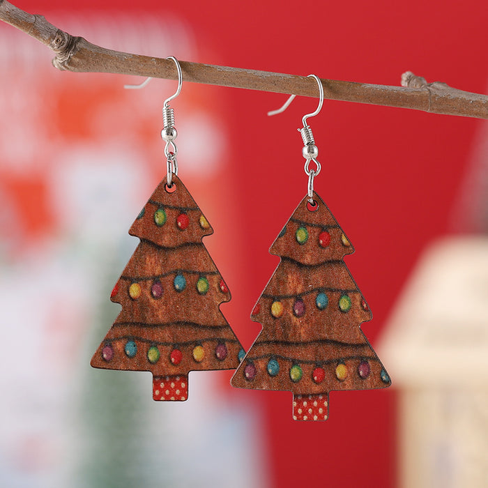 Wholesale Christmas Lights Christmas Tree Pendant Earrings
