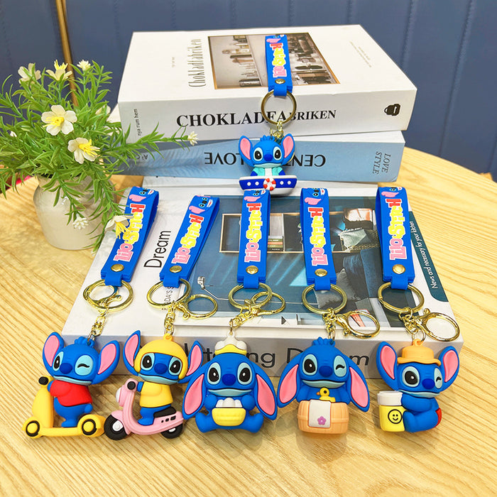 Wholesale   Couple's Cartoon Key Chain Pendant Bag Cute Boys Keychain Decorations  Girls Doll