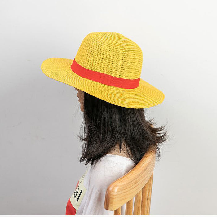 Wholesale cosplay one piece straw hat hat summer hand-knitted all-match sun hat