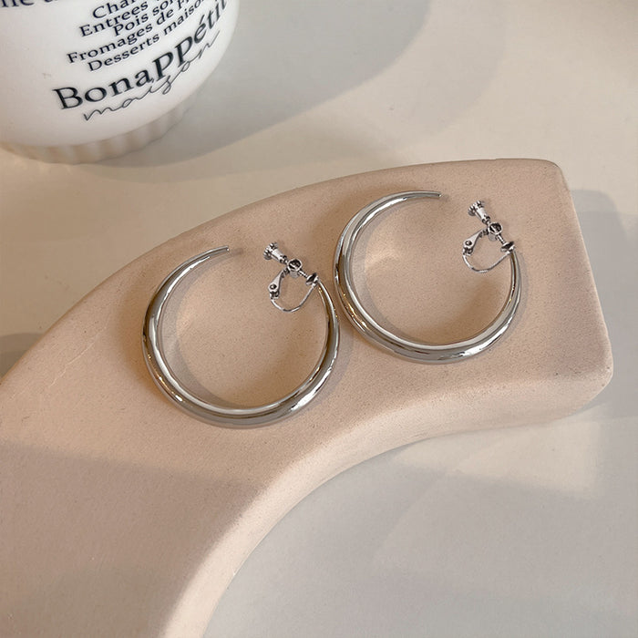 Wholesale Circular spiral ear clip, plain ring, high-end feel, no ear hole earrings, earrings, earrings, accessories