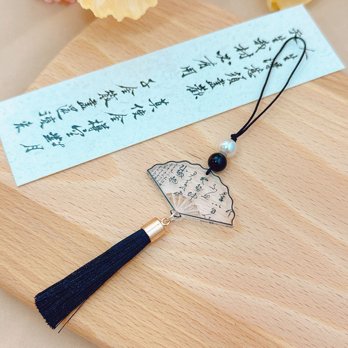 Wholesale Calligraphy Mobile Phone Chain Niche Gift Creative keychain Bag Hanging Ornaments