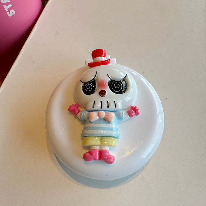 Wholesale Cartoon Monster Folding Mirror Children' s Portable Comb Dual-Use Mini Air Cushion Comb Cosmetic Mirror