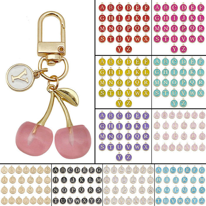 Wholesale Creative cherry-shaped enamel metal keychain