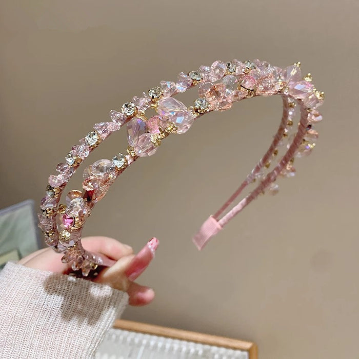 Wholesale Headband Women's Double-layer Outgoing Rhinestone Headband
