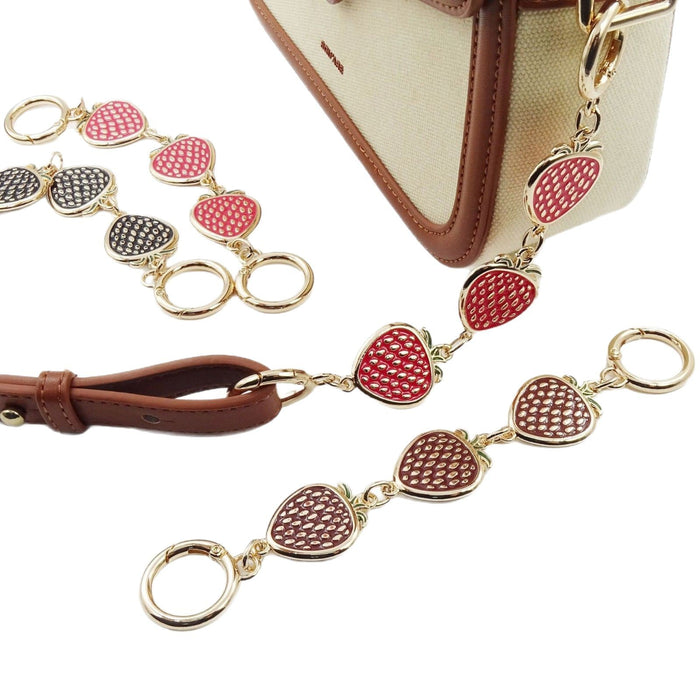Wholesale Heart-shaped bag strap with extension chain Keychains