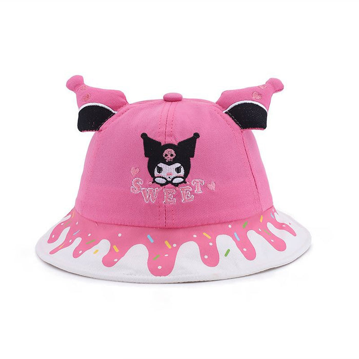 Wholesale Children's cartoon sun hat, girls' sun hat, fisherman's hat, large eave basin hat, sun hat, tourism