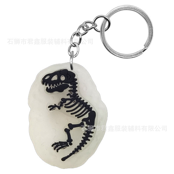 Wholesale Dinosaur Fossil Keychain  Pvc Luminous Keychain