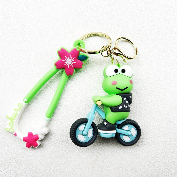 Wholesale PVC Cartoon Doll Bicycle Keychain JDC-KC-WuYi108