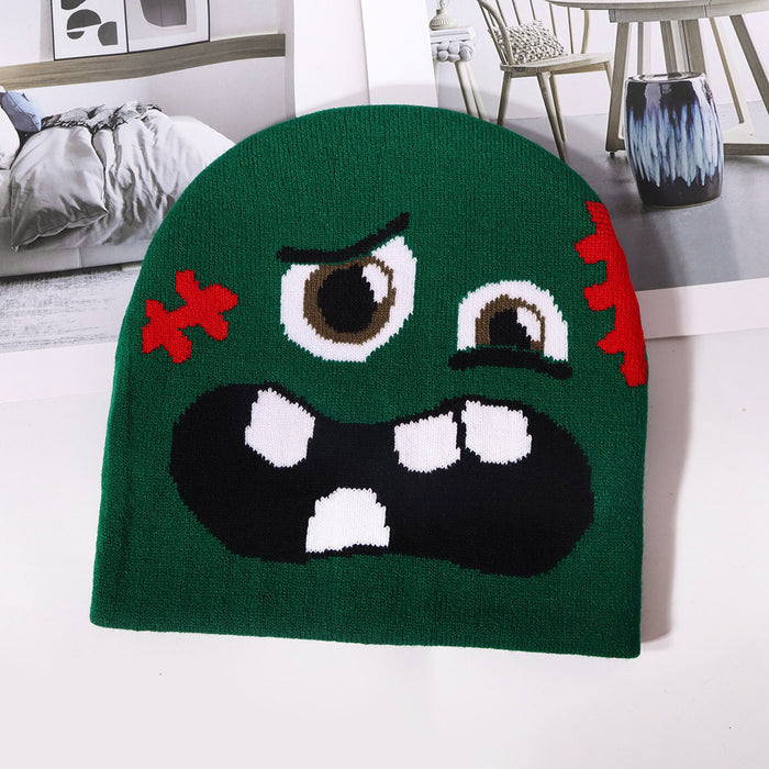 Wholesale Acrylic Funny Personality Expression Pattern Knitted Hat JDC-FH-JunL001