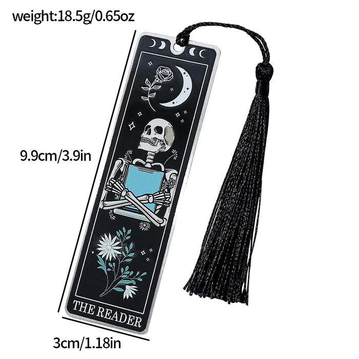Wholesale Skull Design Cultural and Creative Stainless Steel Reading Bookmark