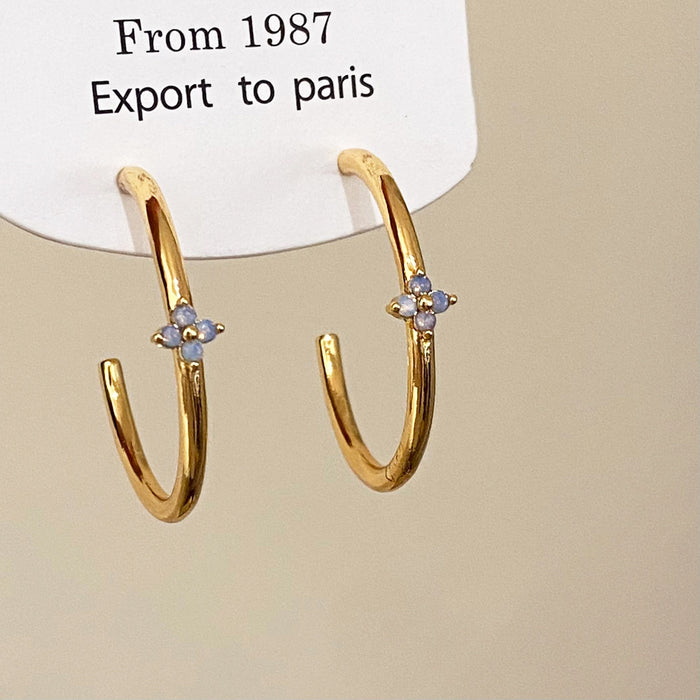 Wholesale Frosted Heart Two-Way Earrings