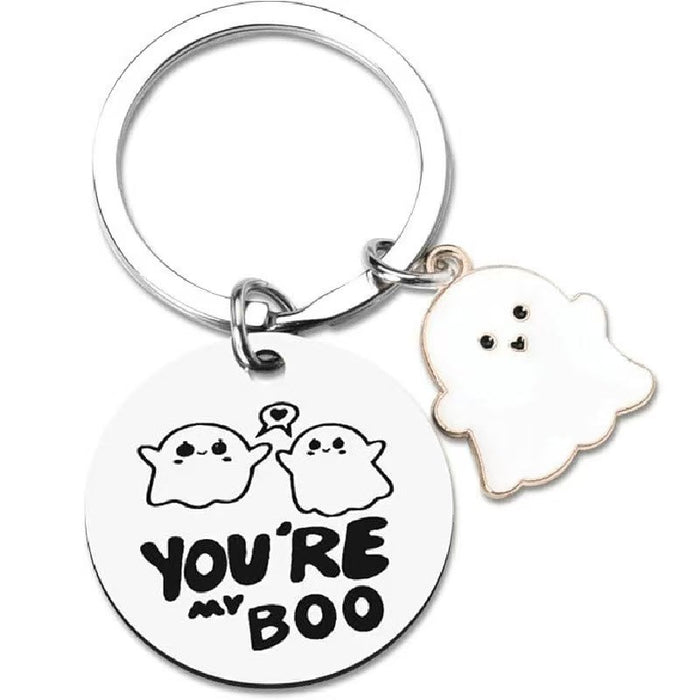 Wholesale Trendy  Boo Keychain for Couples Stainless Steel Bag Charm Gift MOQ：2