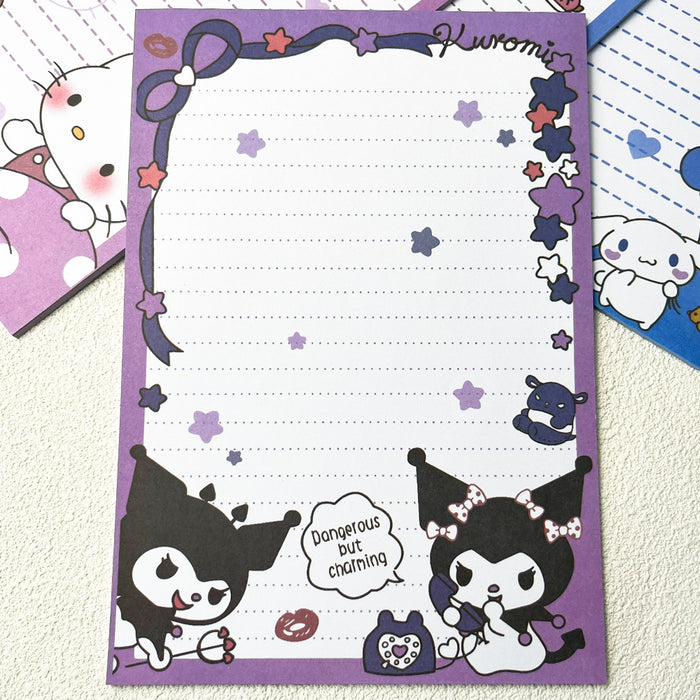 Wholesale Colorful new horizontal line notebook student cute cartoon notepad letter paper