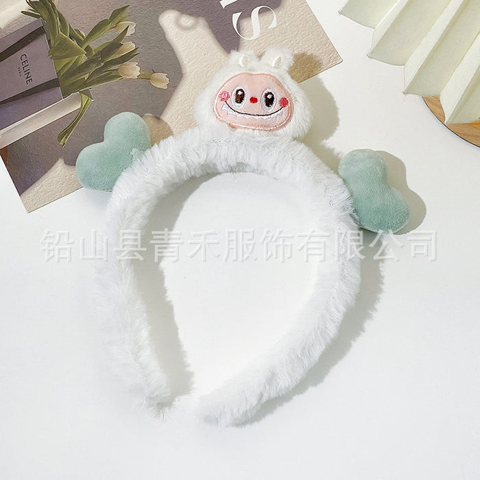 Wholesale Cute Cartoon  Plush Hair Hoop Girl Wash Face Non-slip Pressure Hair Hoop Out All-match