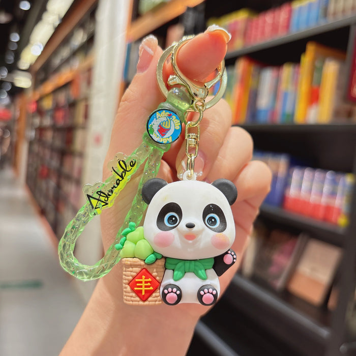 Wholesale panda key chain pendant bag key chain small pendant