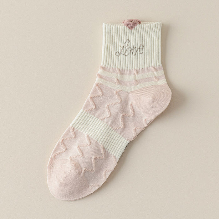Wholesale New socks with a heart-shaped and sweet middle tube