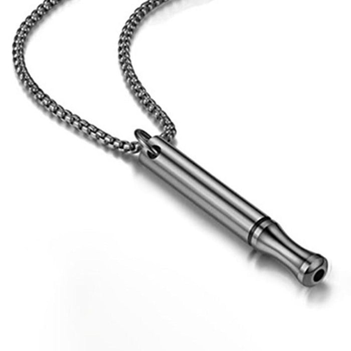 Wholesale Stainless steel whistle titanium steel pendant necklace