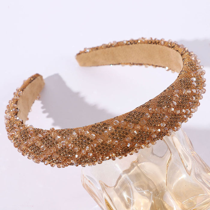 Wholesale Women' s diamond headband retro and versatile ladies evening show temperament headwear