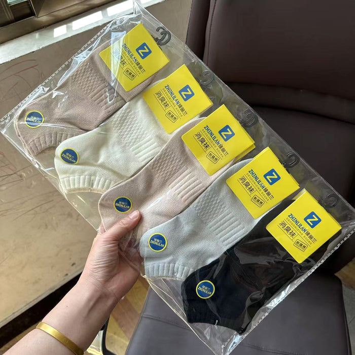 Wholesale Combed cotton socks, short socks for sweat absorption and odor prevention, short tube sports socks, breathable cotton socks