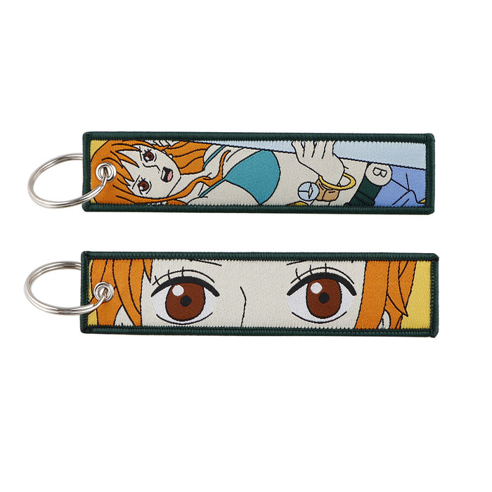Wholesale Woven Label Keychain Cartoon Keychain Bag Pendant Woven Fabric Chain