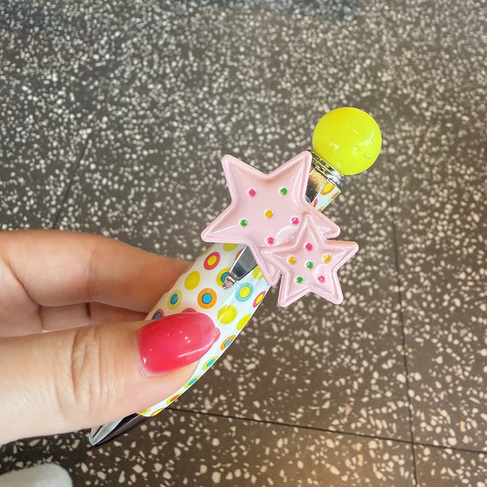 Wholesale Cute cartoon star-shaped push-button ballpoint pen