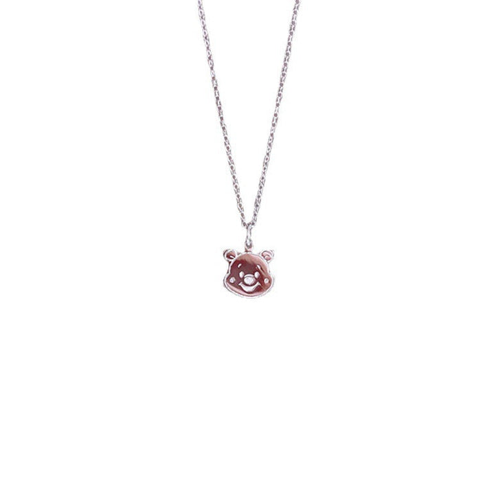 Wholesale copper cute bear necklace JDC-NE-DFN001