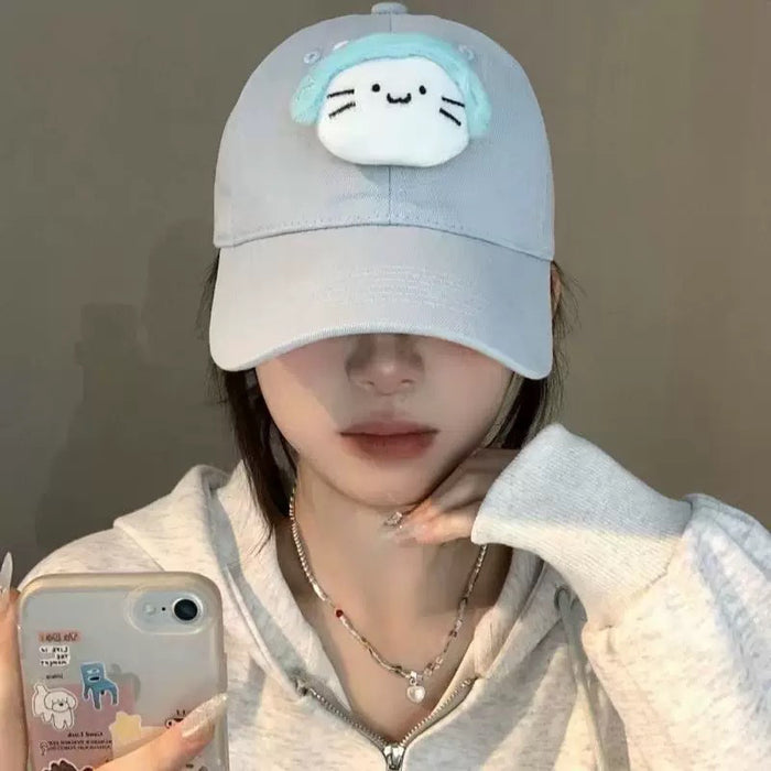 Wholesale Cute headphones music cat duckbill hat new versatile casual baseball hat