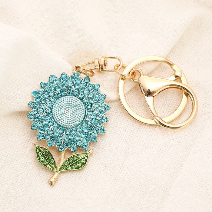Wholesale Sunflower Rhinestone Keychain Bag Charm Accessory