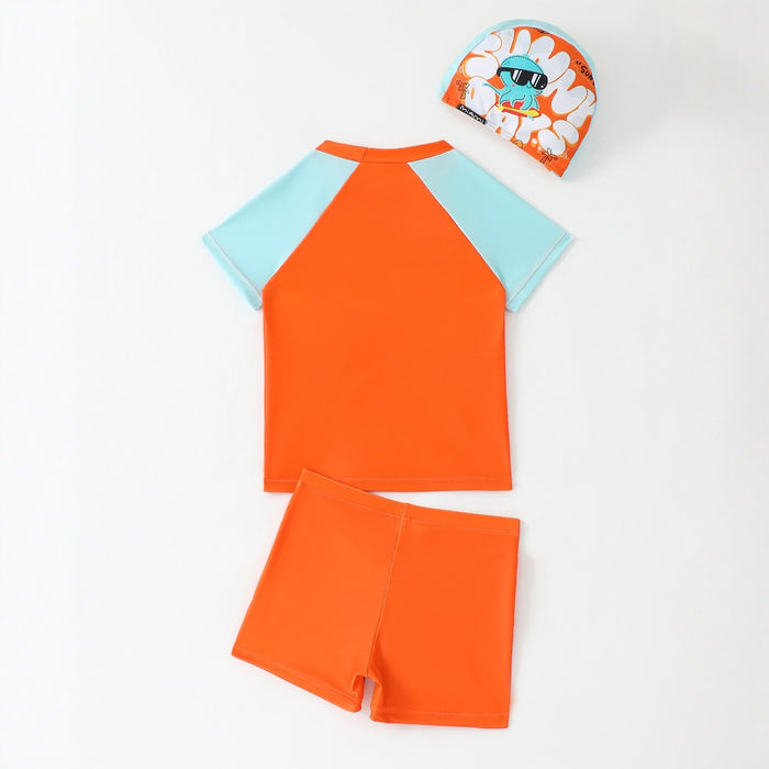 Wholesale New children's swimsuit one-piece swimsuit cartoon anti roll surfing suit swimsuit