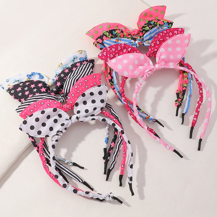 Wholesale Candy Color Sequin Bow Headband JDC-HD-YueS001