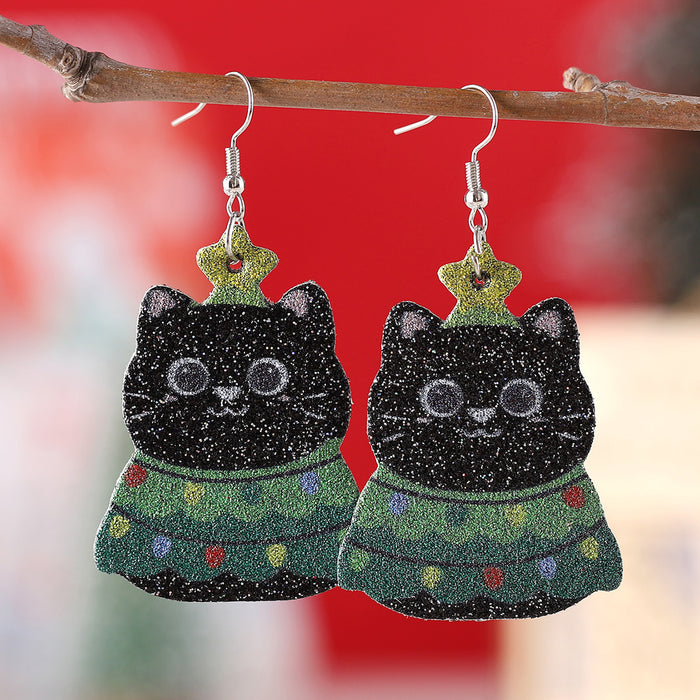 Wholesale Christmas Glitter Earrings JDC-ES-ChuLian013