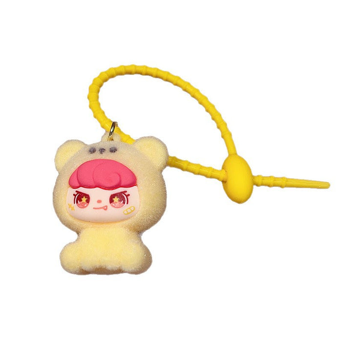 Wholesale Cartoon Flocked  Bear Pendant Cute Bag Desktop Decoration
