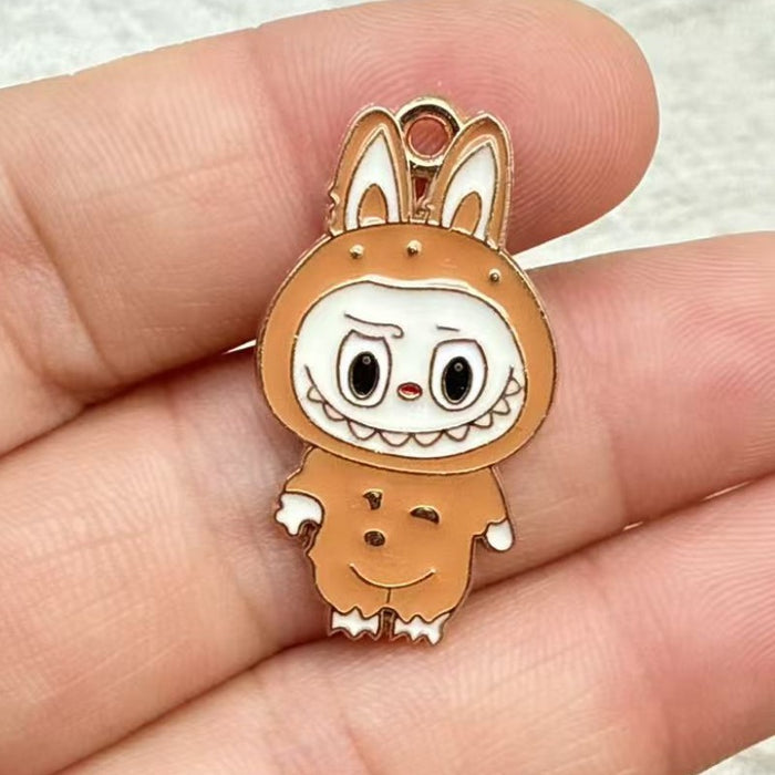 Wholesale 10pcs Cartoon Alloy Drip Oil DIY Earrings,  Keychains,  and Necklace Pendants