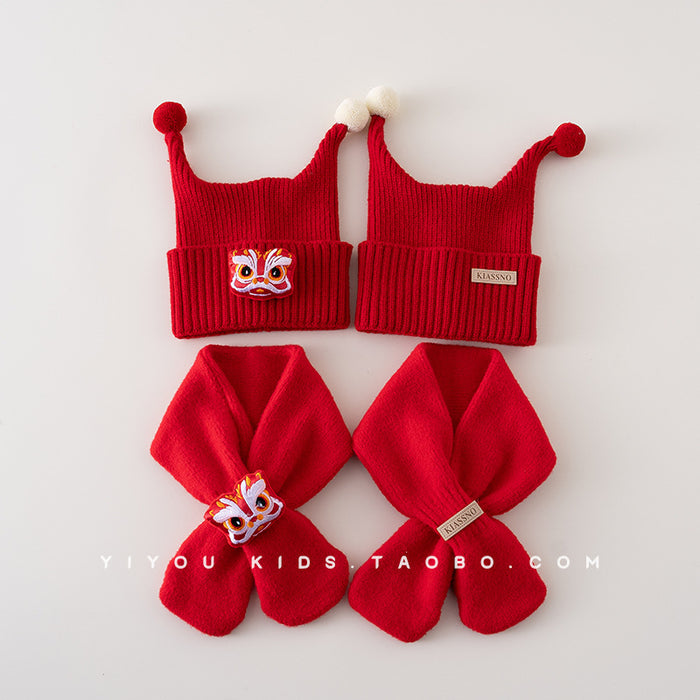 Wholesale Children' s Hat Winter Baby Wool Hat Knitted Christmas Warm