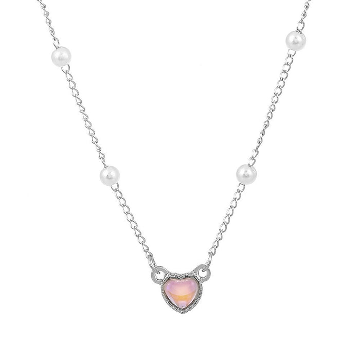 Cat's Eye Love Necklace Women's Light Necklace