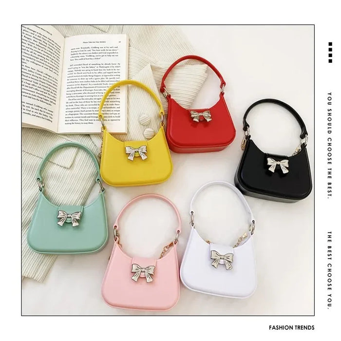 Wholesale New Jelly Bag Butterfly Knot Versatile Children's Bag Single Shoulder Crossover