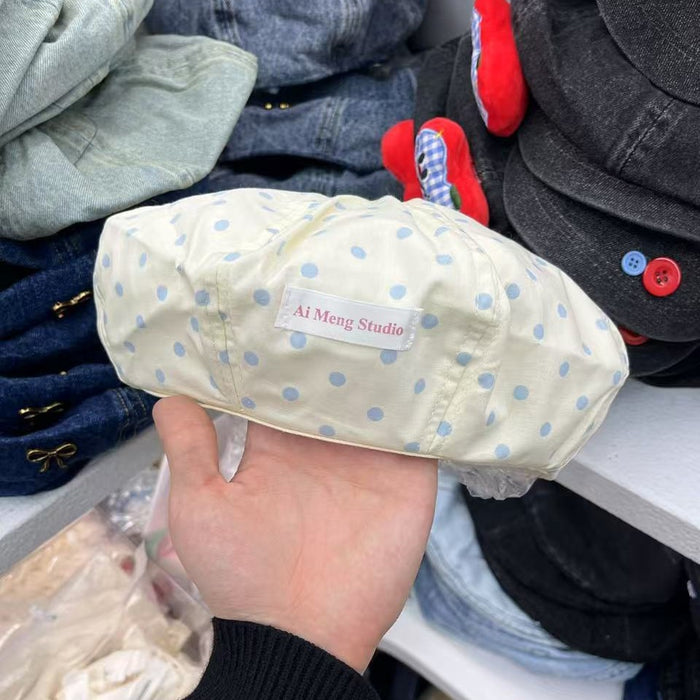 Wholesale Wave point octagonal beret thin cloud design newsboy painter hat