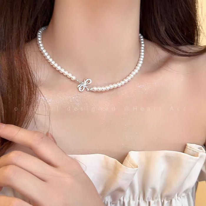 Wholesale 3m pearl pearl Australian white round flawless strong light necklace