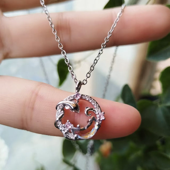 Wholesale Zircon necklace new niche design titanium steel non fading collarbone chain